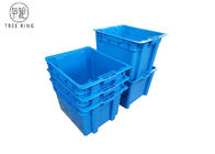 De vierkante Dozen van de Vissen Plastic Totalisator met Rang van het Dekselsvoedsel 505 * 410 * 320 Mm Blauw/Grijs
