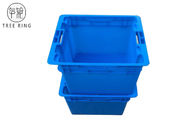 De vierkante Dozen van de Vissen Plastic Totalisator met Rang van het Dekselsvoedsel 505 * 410 * 320 Mm Blauw/Grijs