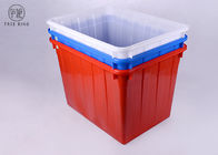 Grote Stevige het Nestelen Plastic Bakken, Rood/Blauw Plastic Opslagcontainers Recycling