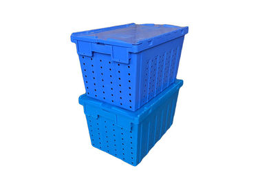 Stapel en Nest Plastic Netwerkcontainer met Deksels In bijlage 600*400*360mm