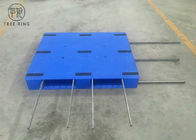 3 steunbalken Vlakke Vlotte HDPE Plastic Pallets met Staalbar voor het Rekken FP1200 * 1000