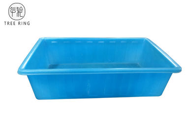 Open Blauwe Rechthoekige Grote Plastic Vijvertonnen voor Hydroponic Growing100-Gallon