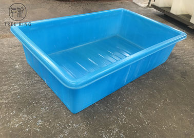 Open Blauwe Rechthoekige Grote Plastic Vijvertonnen voor Hydroponic Growing100-Gallon