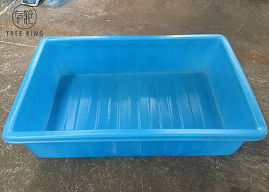 Open Blauwe Rechthoekige Grote Plastic Vijvertonnen voor Hydroponic Growing100-Gallon