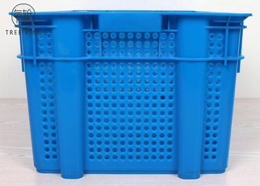 Gekleurde Euro Geperforeerde Hygiënische Plastic Verpakkingskratten 630 * 420 * 315 Mm HDPE