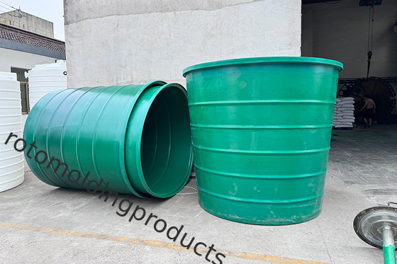 1500 gallon polyethyleen ltd. open top ronde vijver 6000 liter containers voor regen oogsten