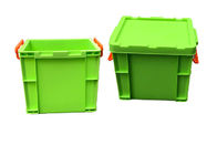 Groene Vierkante Euro die Containers met Sluitendeksels stapelt voor Turbocharged-Opslag