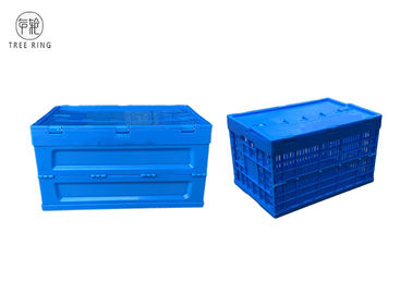 Het vouwen van Container Opvouwbaar Plastic Krat met Deksel In bijlage voor Commerciële 65 Liter