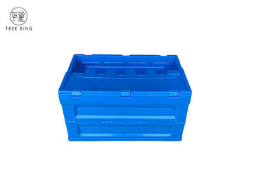 Het vouwen van Container Opvouwbaar Plastic Krat met Deksel In bijlage voor Commerciële 65 Liter