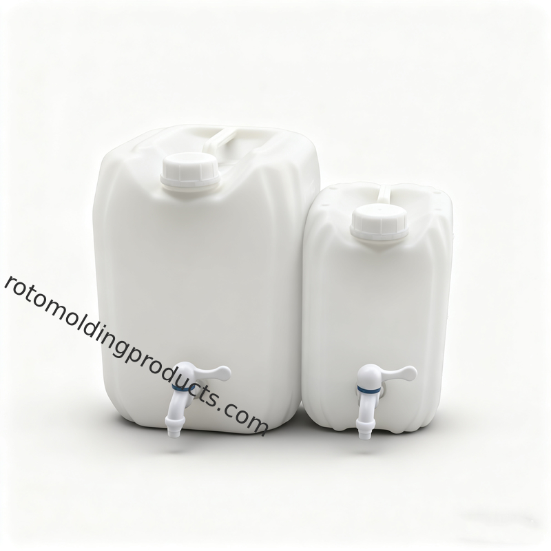 Lekkage-vrije 10 liter kunststof jerrycan met kraan Stapelbaar en chemisch bestendig voor veelzijdige opslagoplossingen
