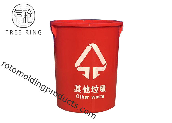 De Opslagemmers van het rode Kleuren100l Plastic Voedsel met Deksels en Handvat voor Droge Voedsel Verpakking